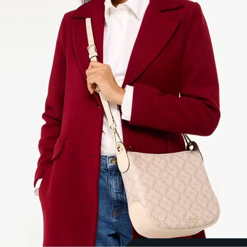 kate spade Signature Spade Flower PVC Large Crossbody, Dark Beige/Cream - Picture 4 of 14